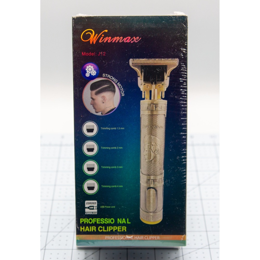 Winmax Professional Hair Clipper Model‎ J12 Gold T-Blade Cordless Trimmer New
